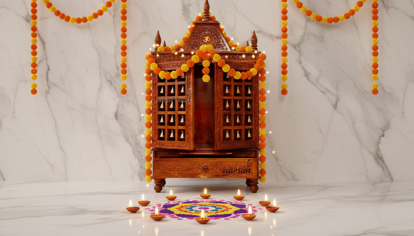Handcrafted Temple with Unique Craftsmanship